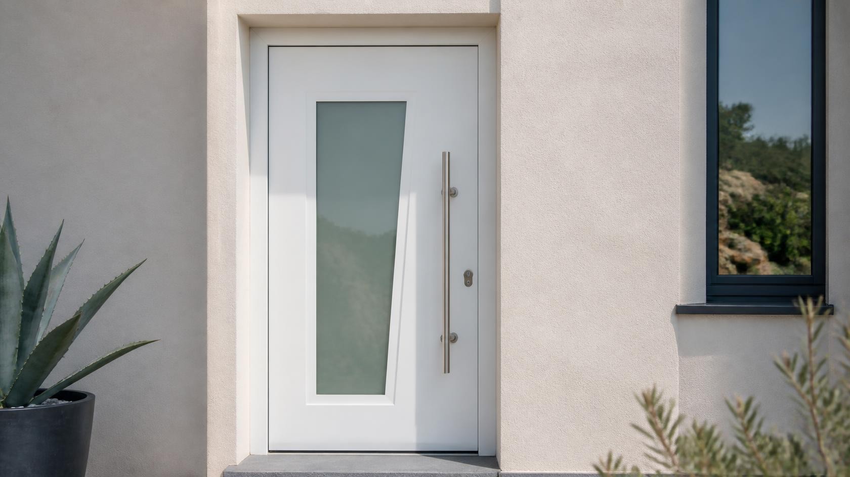 Porte d’entrée blanche